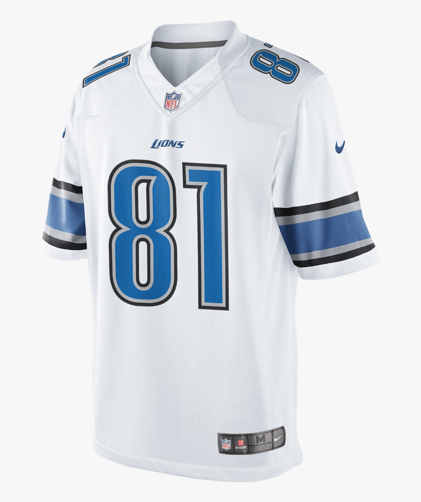 Detroit Lions White Jersey, HD Png Download - kindpng