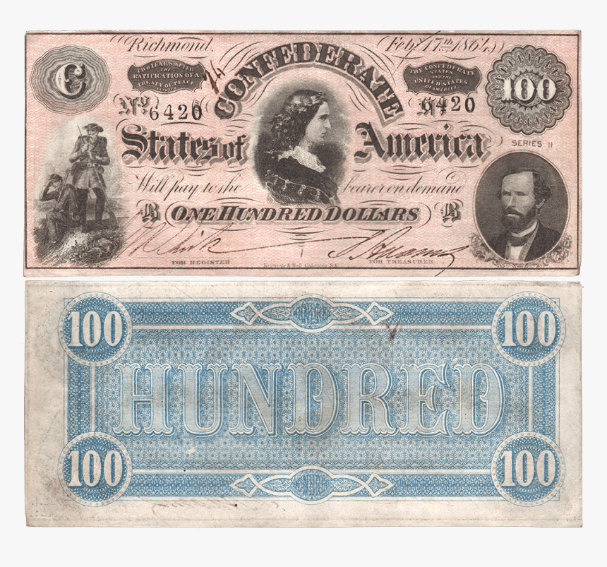 T 65 Feb - Confederate States Of America 50 Dollars, HD Png Download, Free Download