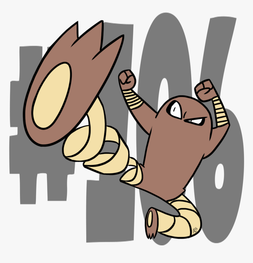 106 Hitmonlee - Cartoon, HD Png Download, Free Download