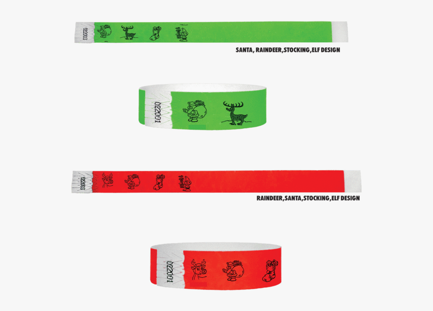 3/4 Tyvek Vintage Christmas Wristbands - Strap, HD Png Download, Free Download