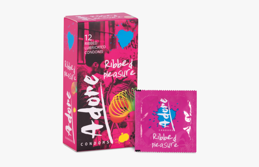 Adore Ribbed Pleasure Condoms - Adore Condoms Extra Sure, HD Png Download, Free Download