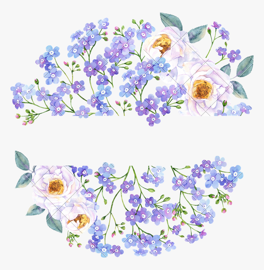 Forget Me Not Flower Round Banner - Wedding Bouquet Forget Me Not Flower, HD Png Download, Free Download