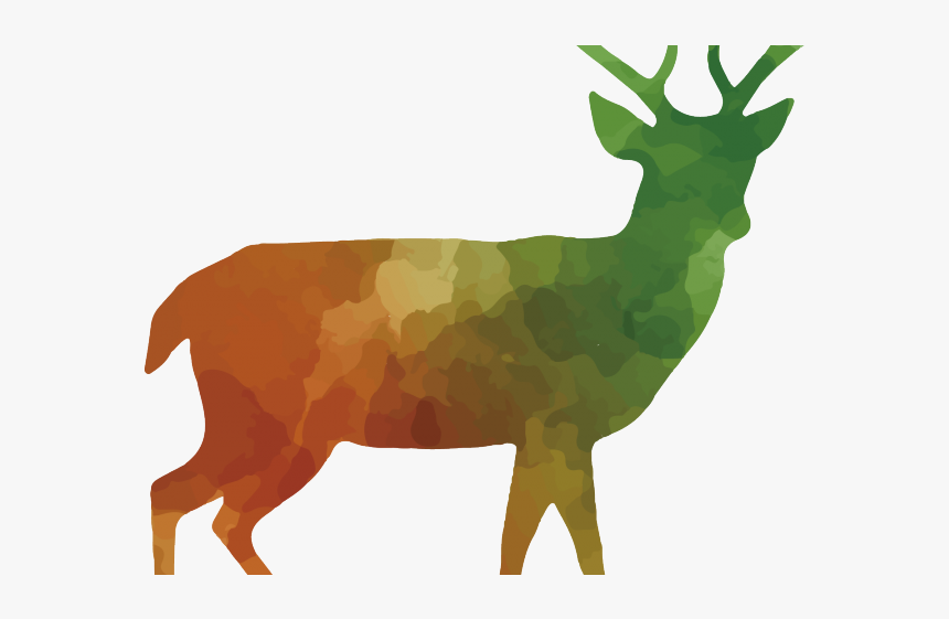 Deer Silhouette Png, Transparent Png, Free Download
