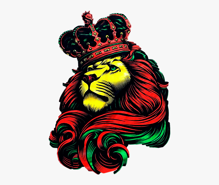 Og Abel Svart Crown Rasta T-skjorte - Rasta Lion With Crown, HD Png ...