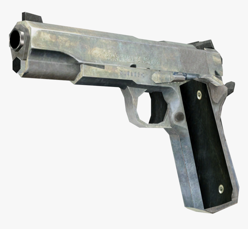 M1911 Nickel Plated Model Cod4, HD Png Download, Free Download