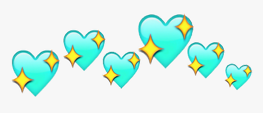 #photobooth
#hearts - Heart Crown Png Aqua, Transparent Png, Free Download