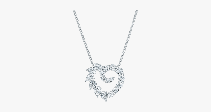 Garland By Harry Winston, Small Heart Diamond Pendant - Locket, HD Png Download, Free Download