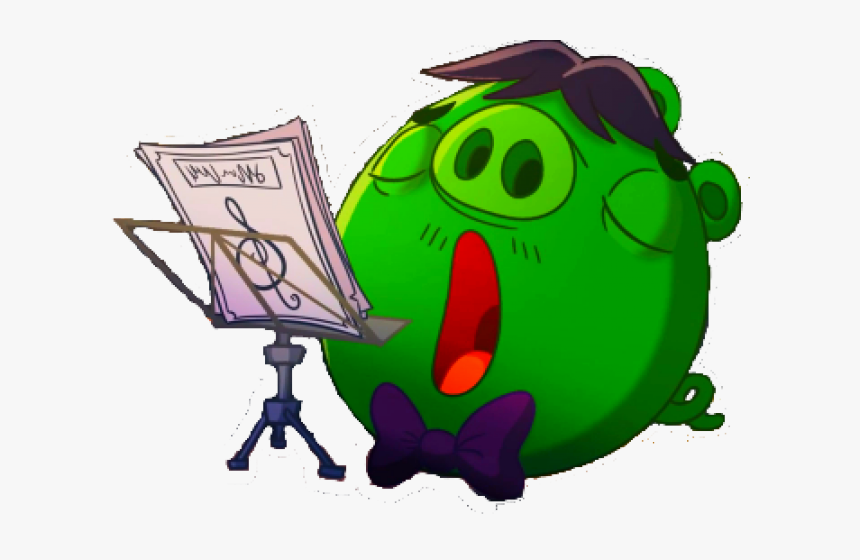 Pork Clipart Mad - Angry Birds Singing Pig, HD Png Download, Free Download