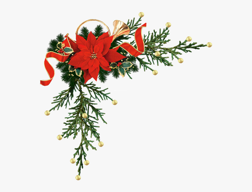 Transparent Christmas Corner Png - Christmas Corner Flower Png, Png Download, Free Download