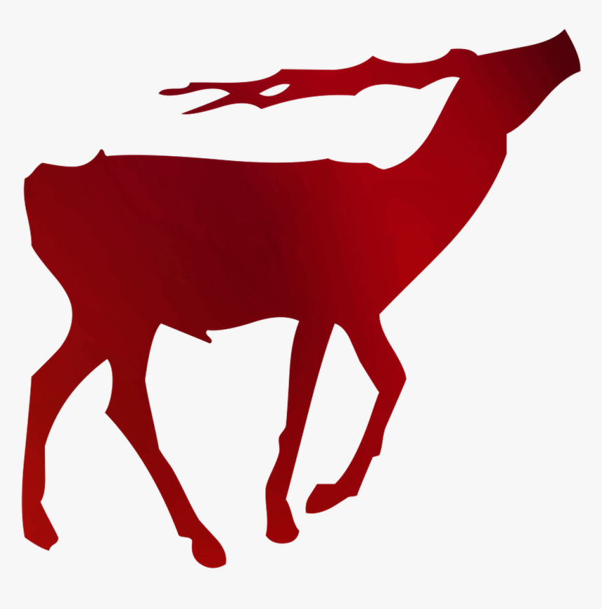 Reindeer Vector Graphics Silhouette Clip Art - Deer Silhouette, HD Png Download, Free Download