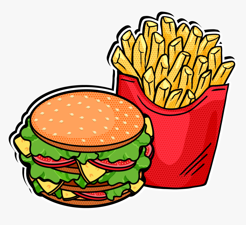 Hamburger And Fries Clipart