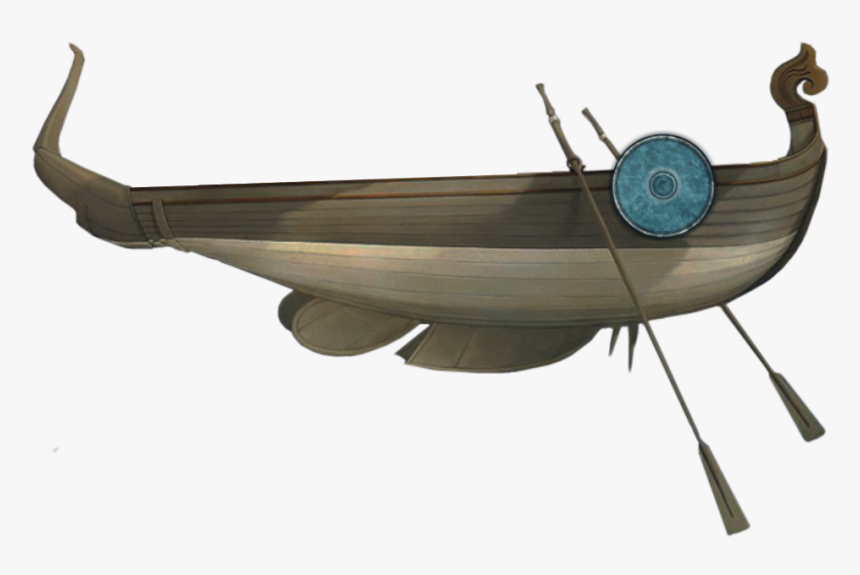 #vikings #boat #ship #shield - Canoe, HD Png Download, Free Download