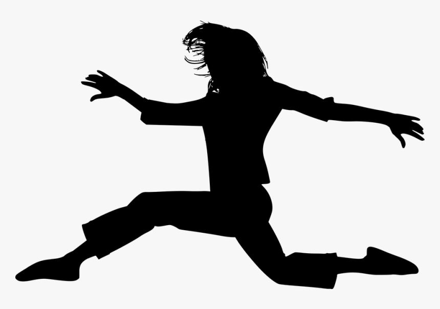 Design, Silhouette, Woman, Jumping, Looking, Freedom - Woman Jumping Silhouette Png, Transparent Png, Free Download