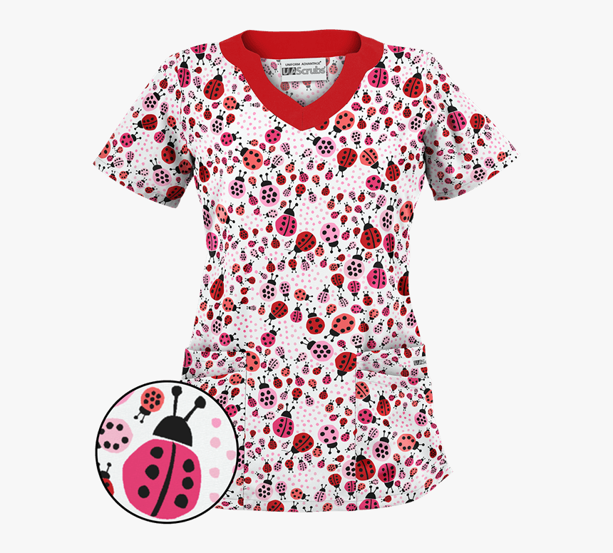 Ua Lbo Red Scrubs White Scrubs Pediatric Scrubs Pediatric - Insect, HD Png Download, Free Download