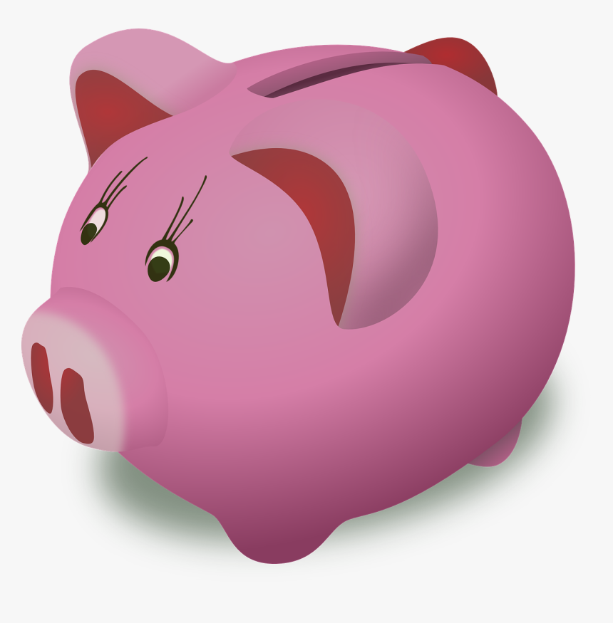 piggy bank with money clipart for children