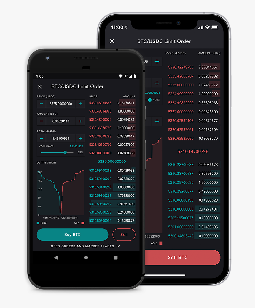 Poloniex Ios And Android App Screens - Smartphone, HD Png Download, Free Download