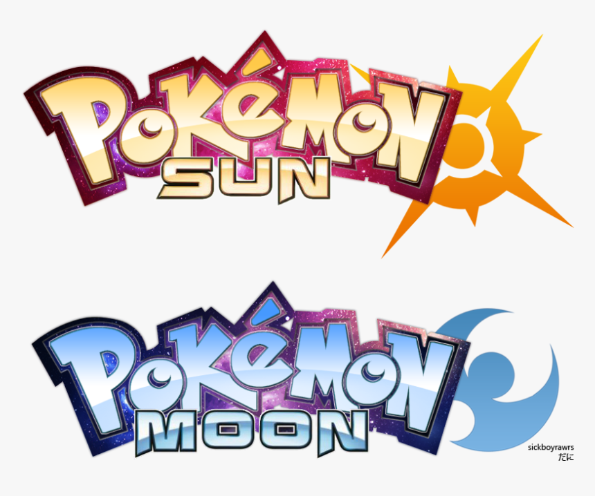 Pokemon Sun/moon By Sickboyrawrs - Sun And Moon Logo Pokemon Anime, HD Png Download, Free Download