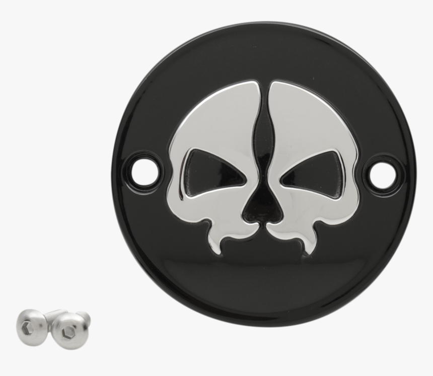 Drag Specialties Black Chrome Split Skull Points Cover - Emblem, HD Png Download, Free Download