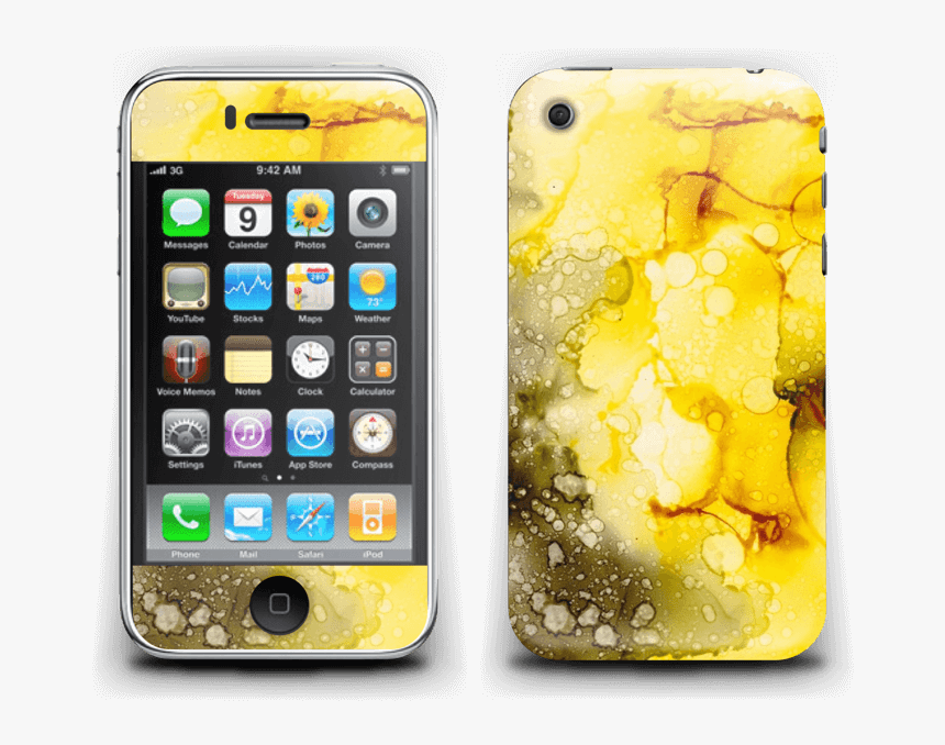Yellow Color Splash Skin Iphone 3g/3gs - Iphone 3gs, HD Png Download, Free Download