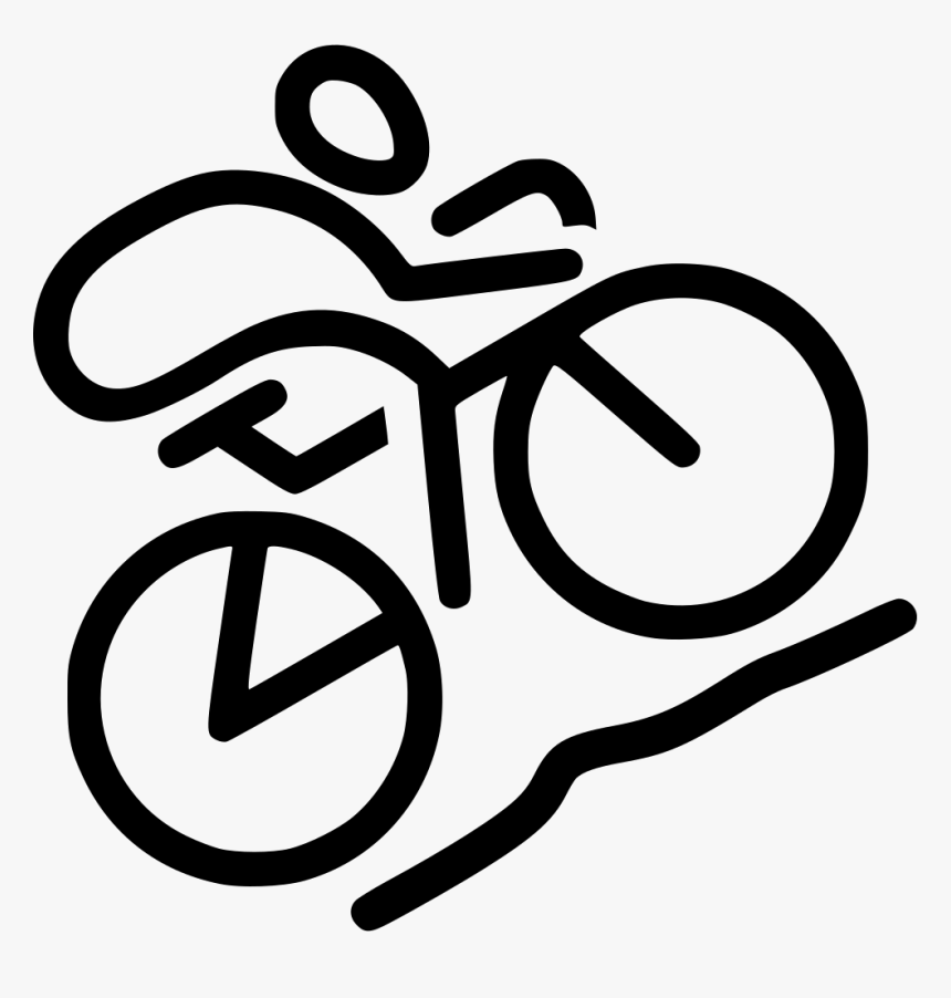 Cycling Mountain Biking - Line Art, HD Png Download, Free Download