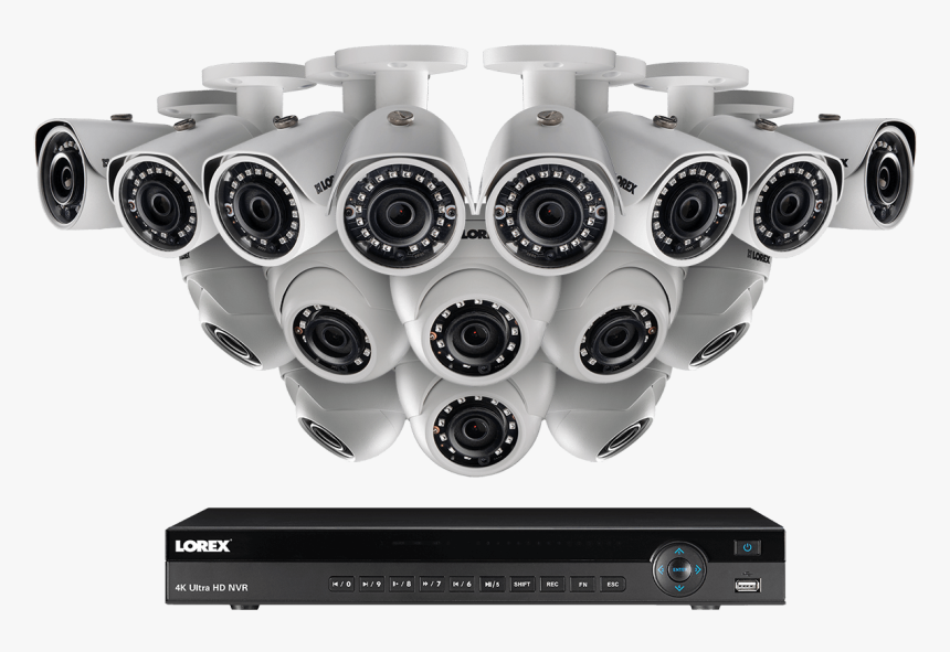 2k Ip Security Camera System With 16 Outdoor Cameras - Closed-circuit Television, HD Png Download, Free Download