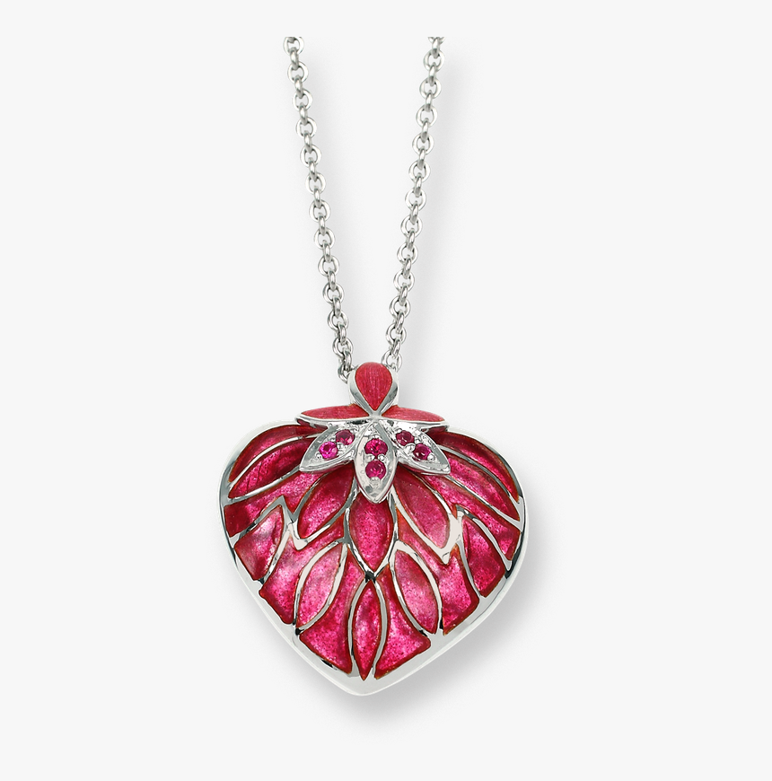 Nicole Barr Designs Sterling Silver Heart Necklace-red - Locket, HD Png Download, Free Download