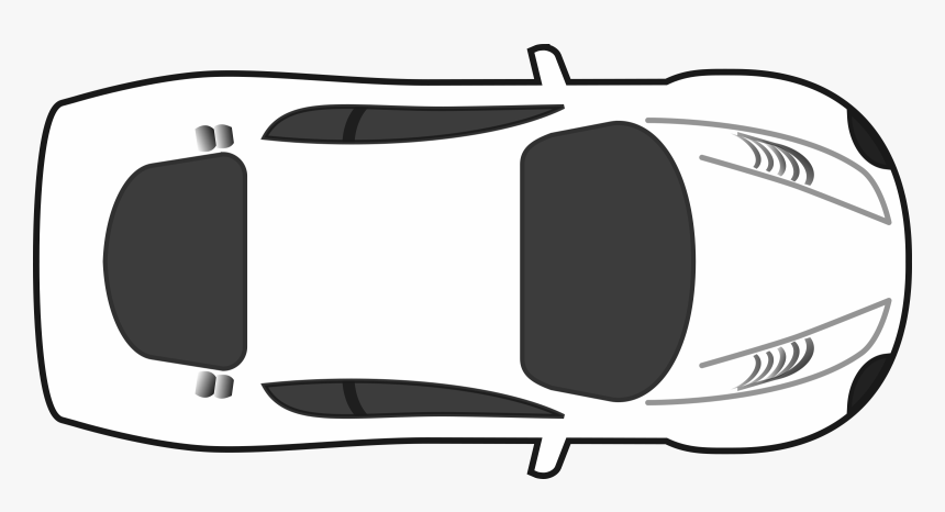 Monochrome - Race Car Top Down Clipart, HD Png Download, Free Download