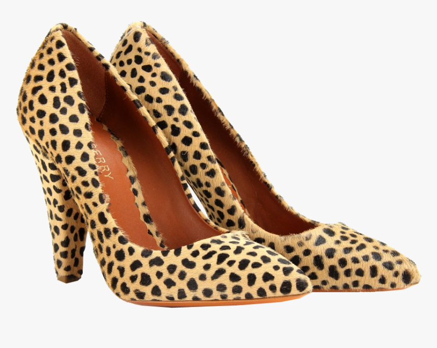 Mulbery Giraffe Print Pointed Toe Wide Heel Pumps - Basic Pump, HD Png Download, Free Download