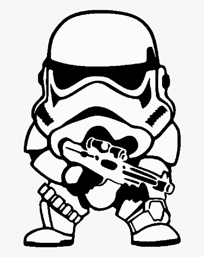 Stormtrooper Clipart Library Chibi Yoda Drawing Star Yoda Clipart Black And White Hd Png Download Kindpng
