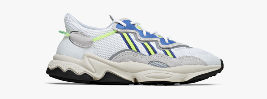 Adidas Ozweego Ftwwht/greone/syello - Kalın Tabanlı Sneaker Adidas, HD Png Download, Free Download