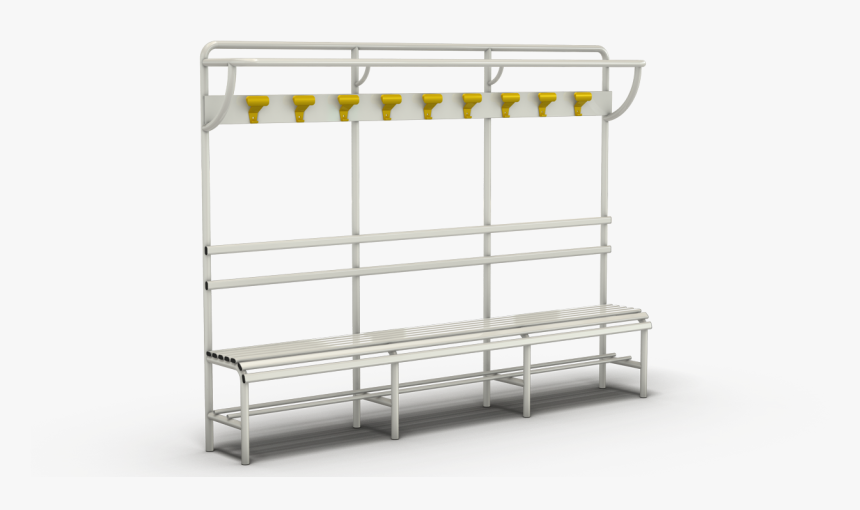 Metal Bench For Changing Room With Seat, Hanging Clothes - Spogliatoio Disegno, HD Png Download, Free Download