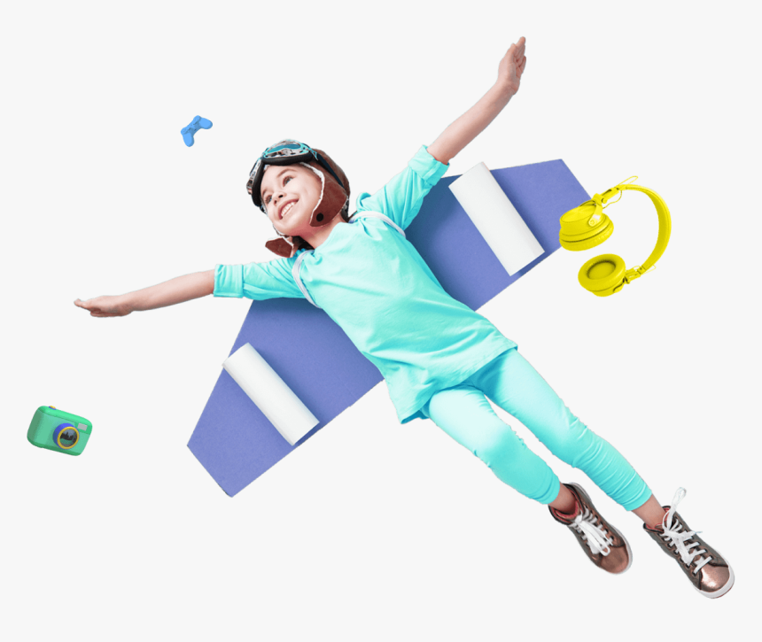 Child Flying In The Air Logo - Child Creative Ad, HD Png Download, Free Download