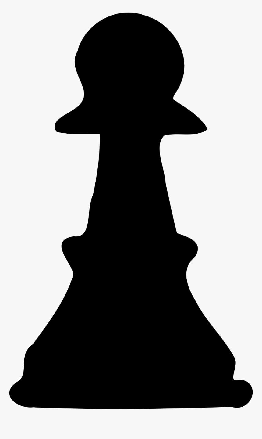 Silhouette,neck,black And White - Pawn, HD Png Download, Free Download