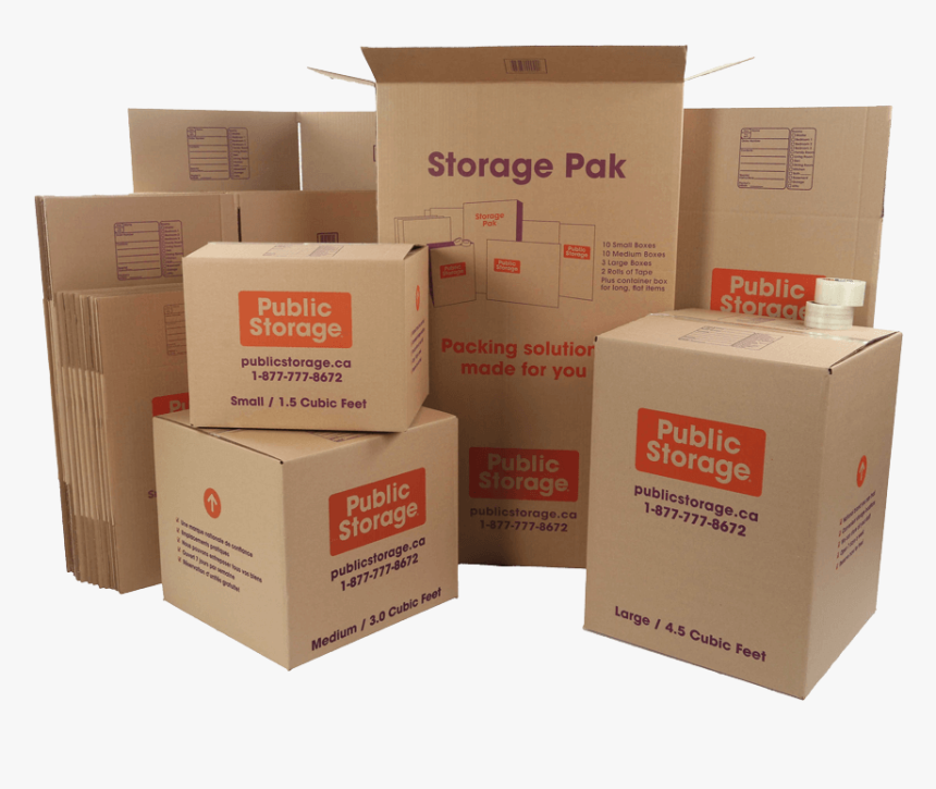 Storage Pak - Public Storage Box Sizes, HD Png Download, Free Download