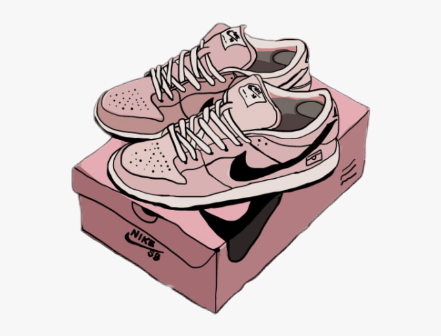 Track Shoe Sneakers Clipart Cartoon Sticker Shoes Transparent - Nike Sb ...