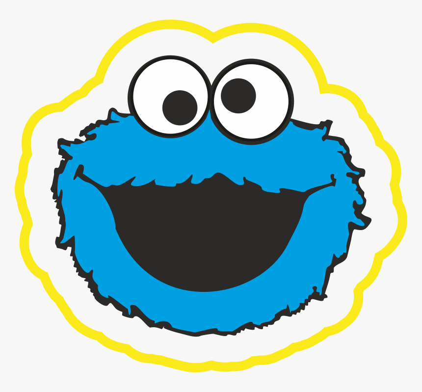 Наклейка На Доску Cookie Monster - Transparent Background Cookie Monster Clipart, HD Png Download, Free Download