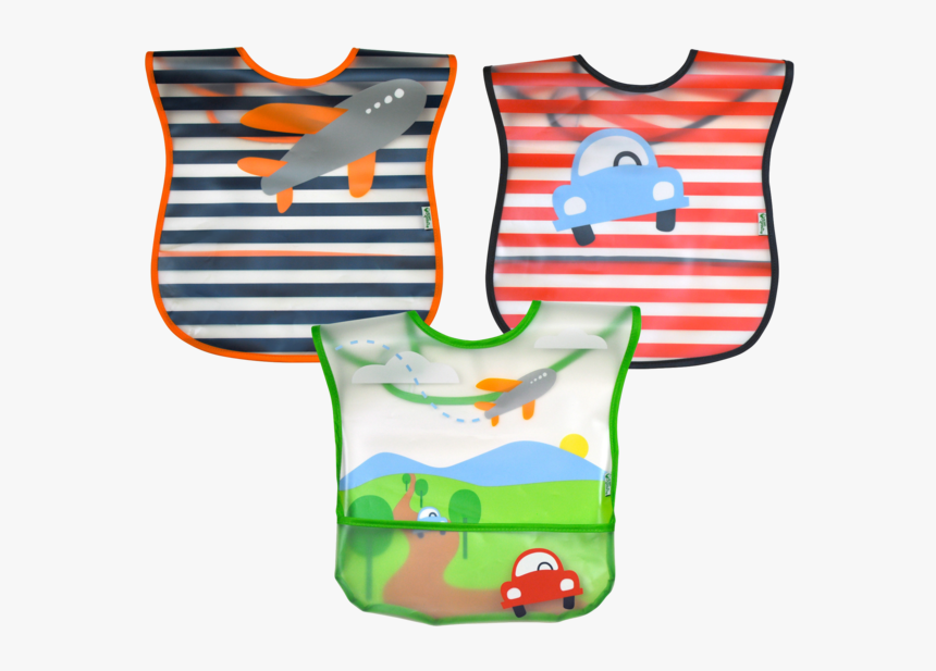 Wipe Off Bib 3pk Transportation - Swimwear, HD Png Download, Free Download