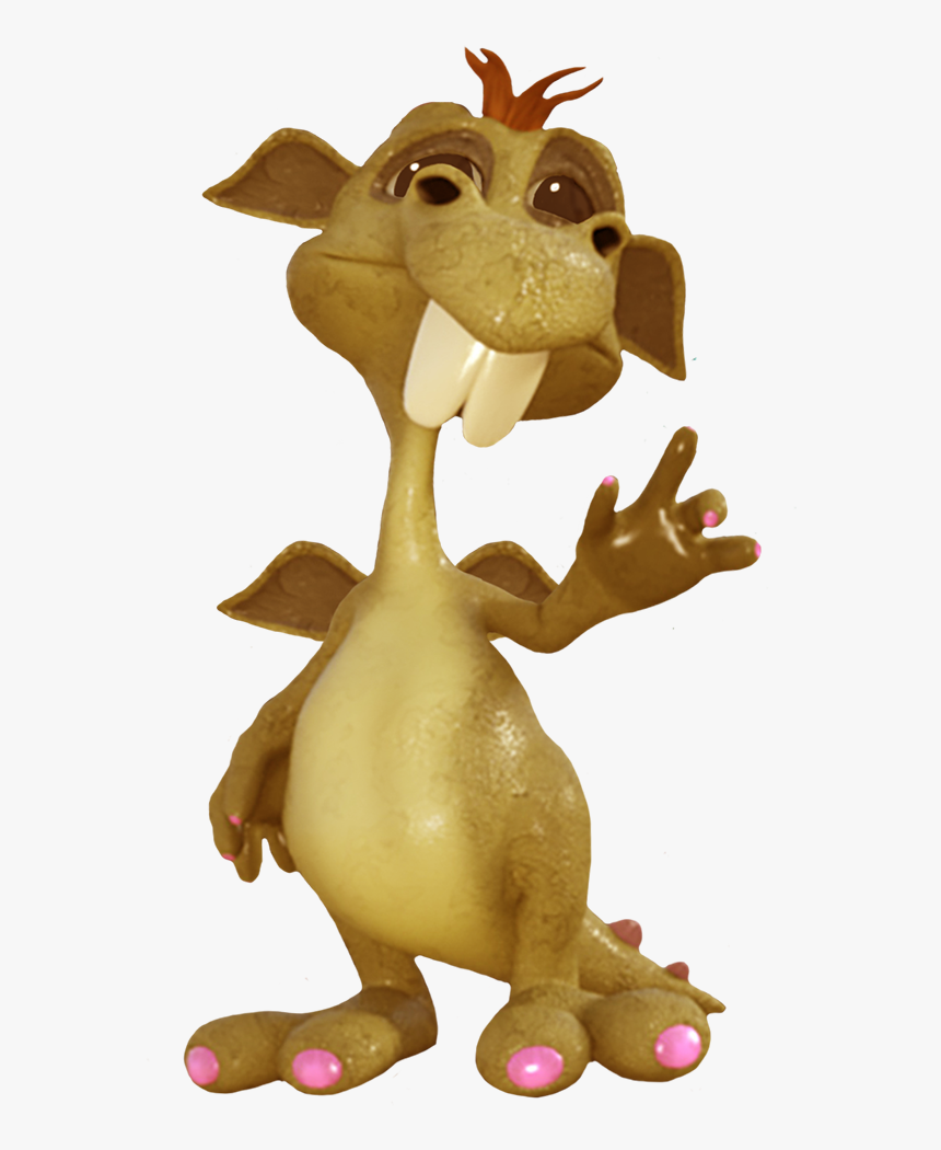 Cute Dragon Purple, Cute Waving Dragon - Animal Figure, HD Png Download, Free Download