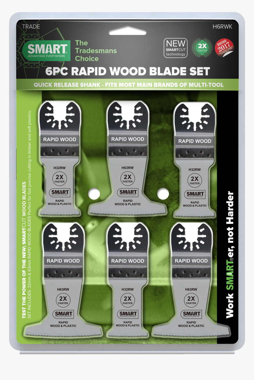 The 6 Piece Rapid Wood Blade Set - Smart Rapid Wood Blade Set, HD Png Download, Free Download