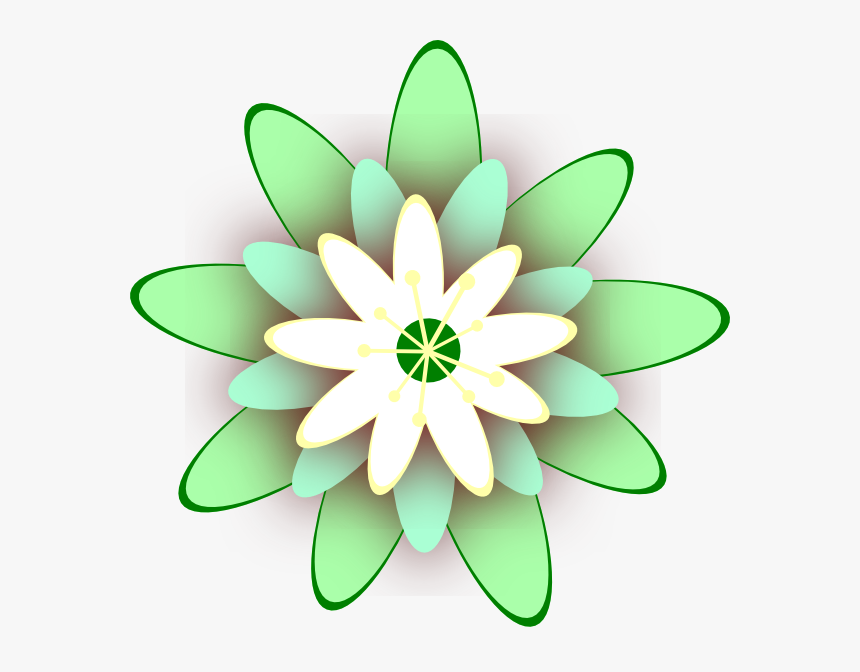 green flower clip