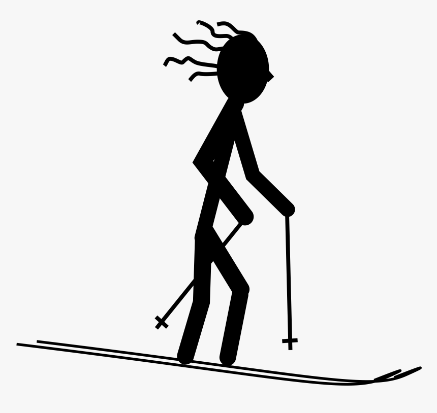 Skier Clip Arts - Skier Silhouette, HD Png Download, Free Download