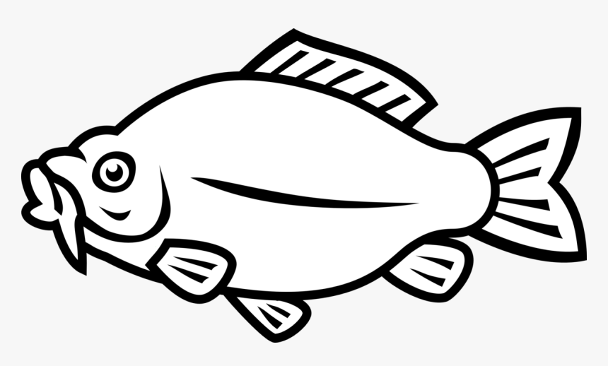 Clip Art Black And White Ufeff - Carp Cartoon Black And White, HD Png Download, Free Download