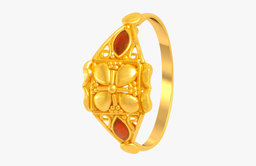 22kt Yellow Gold Ring For Women - Crystal, HD Png Download, Free Download