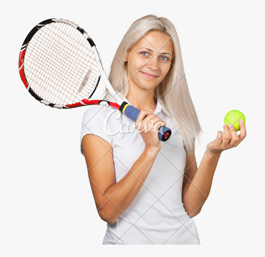 Clip Art Portrait Of A Female - Tennis Player, HD Png Download, Free Download