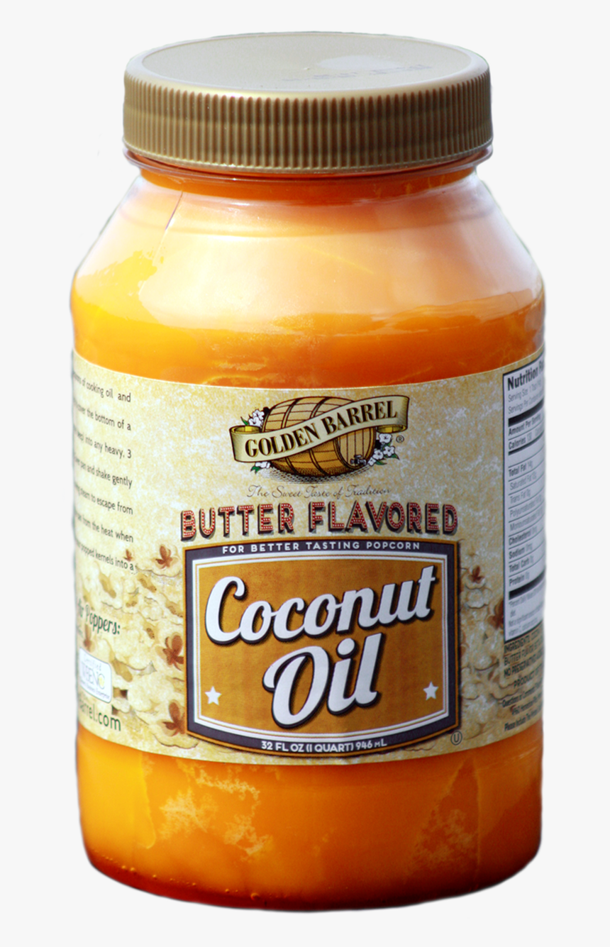 Golden Barrel Butter Flavored Coconut Oil, 32 Oz - Butter Flavored Coconut Oil, HD Png Download, Free Download