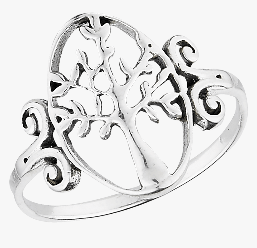 Sterling Silver Scrollwork Tree Ring - Pre-engagement Ring, HD Png Download, Free Download