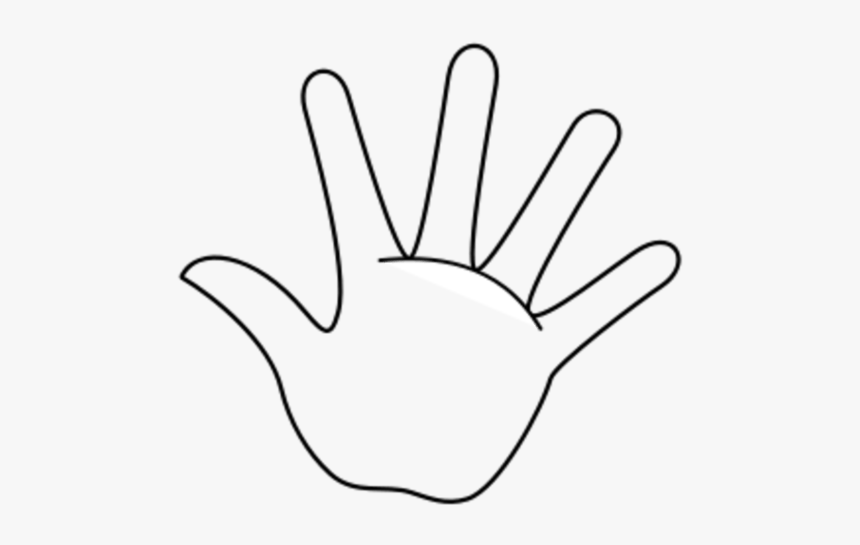Blank Hands Template Clipart - Hand Clipart Black And White, HD Png Download, Free Download