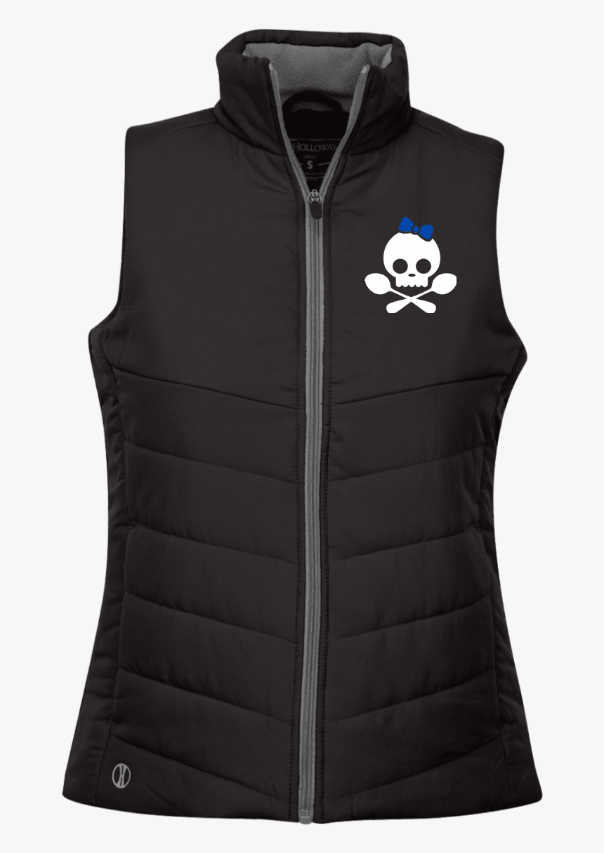 Spoonie Skull Blue Bow Ladies - Waistcoat, HD Png Download, Free Download