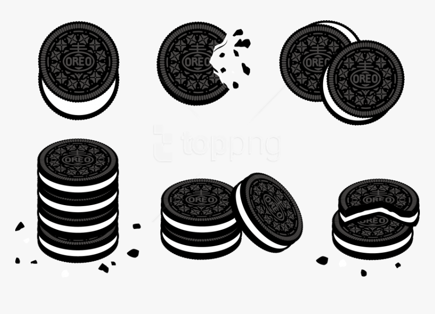 Oreo,cookies And Tire,pattern,finger Food,black And - Oreo Clipart, HD Png Download, Free Download