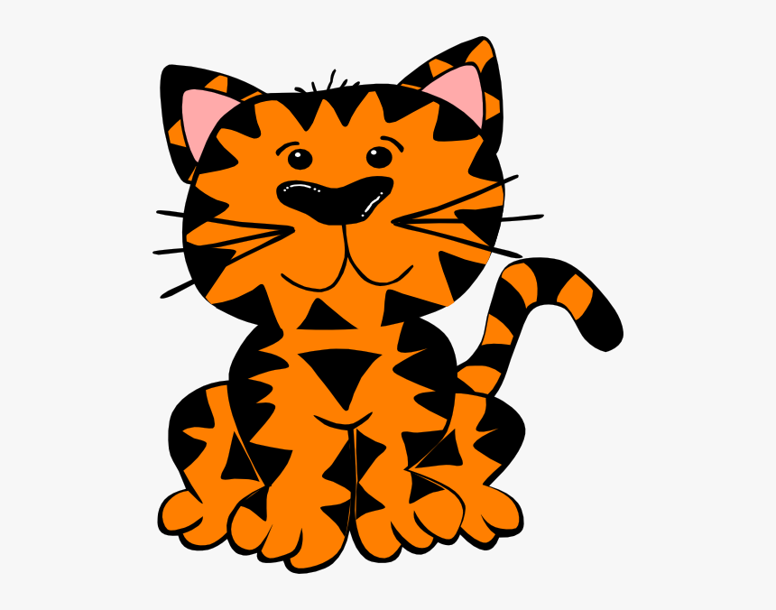 Download Tiger Svg Clip Arts Cartoon Cat No Eyes Hd Png Download Kindpng